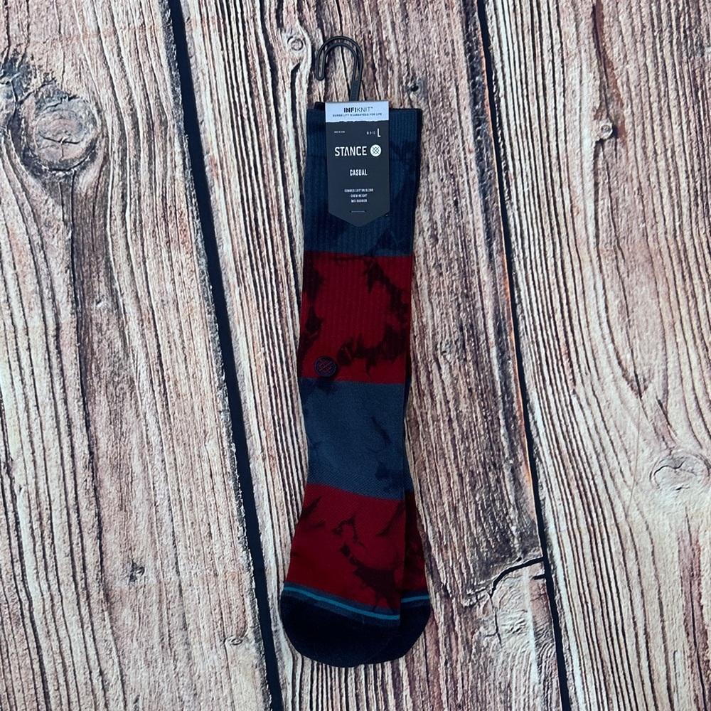 Stance Men's Red and Black Patterned Socks